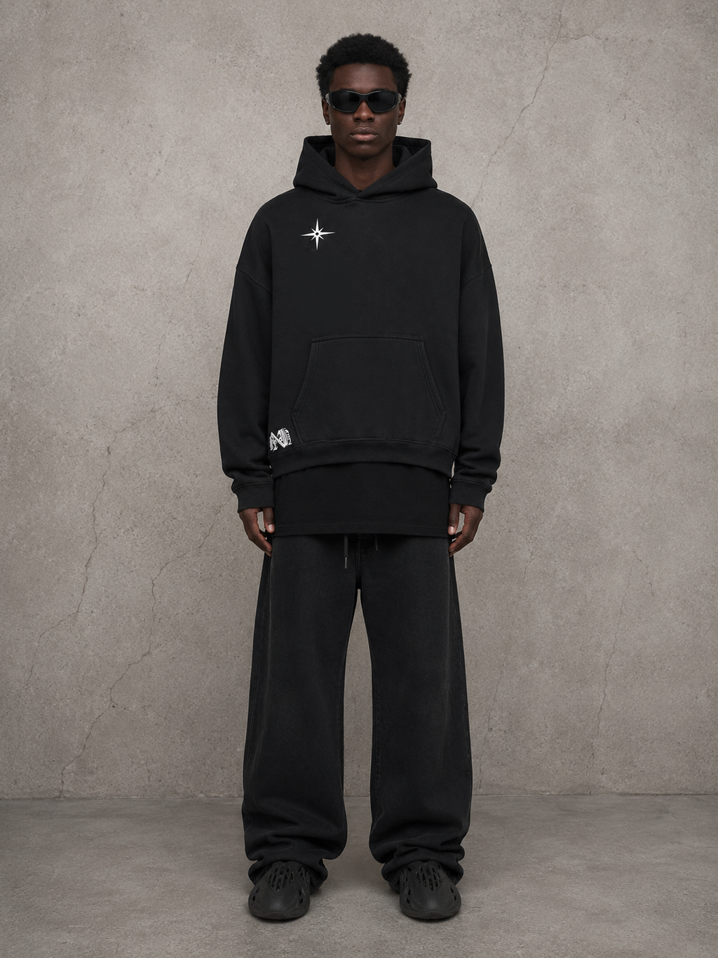RXA MINIMAL 001 // BLACK HOODIE